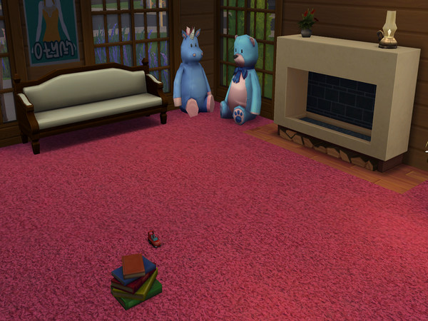 Sims 4 — Rose Carpet by abormotova2 — Standard Cut Pile Carpet in Rose Colour