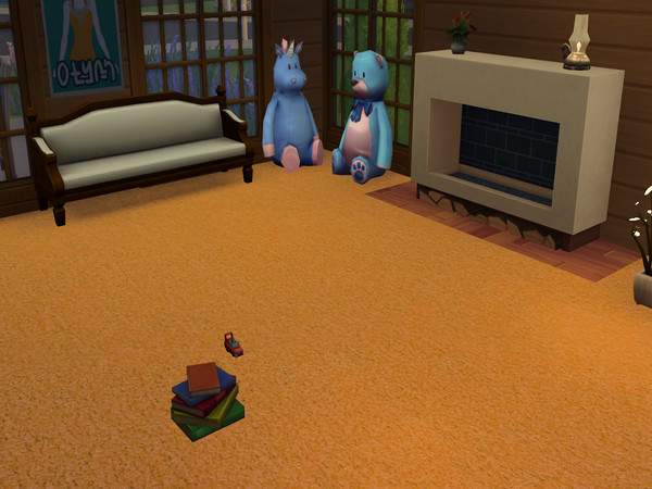 Sims 4 — Pumpkin Carpet by abormotova2 — Standard Cut Pile Carpet in Pumpkin