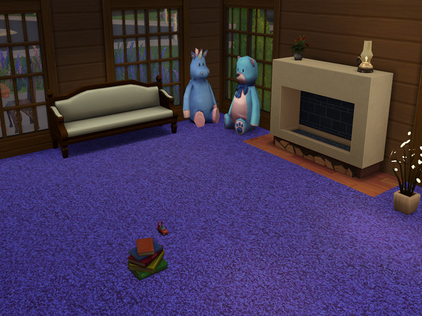 Sims 4 — Blue Carpet. by abormotova2 — Standard Cut Pile Carpet in Blue