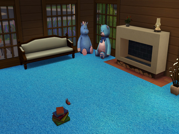Sims 4 — Light Blue Carpet by abormotova2 — Standard Cut Pile Carpet in Light Blue