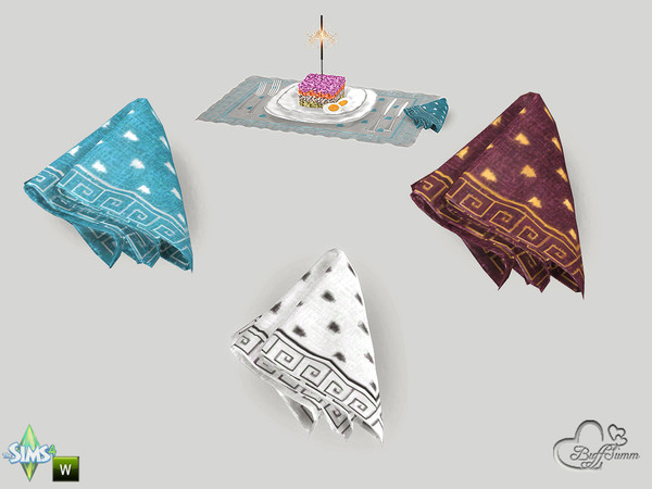 Sims 4 — New Year Napkin by BuffSumm — May your New Year be filled with adoration, happiness, warmth and cheer; and may