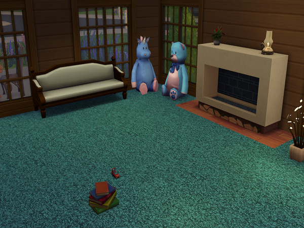 Sims 4 — Dark Aqua Carpet by abormotova2 — Standard Cut Pile Carpet in Dark Aqua