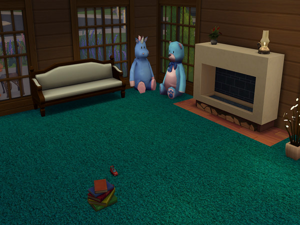 Sims 4 — Dark Teal Carpet by abormotova2 — Standard Cut Pile Carpet in Dark Teal