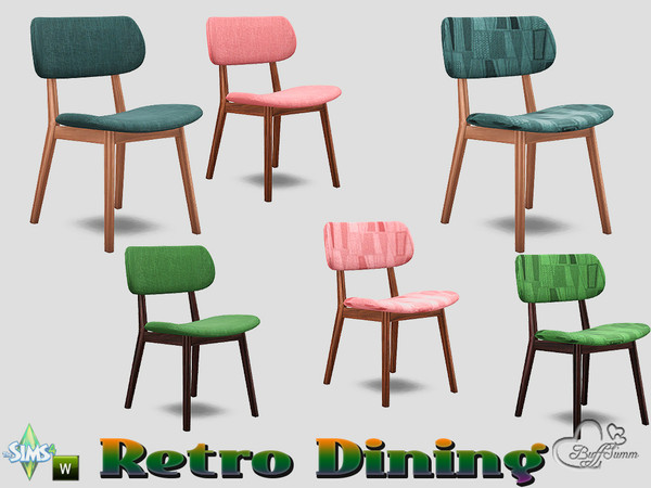 Sims 4 — Retro Dining Diningchair by BuffSumm — Traveling back in time... Retro Living... Stylish, Colorful, just Retro