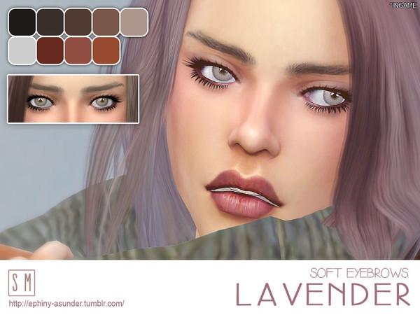 Sims 4 — [ Lavender ] - Soft Eyebrows by Screaming_Mustard — A set of soft eyebrows with a bold look, perfect for younger