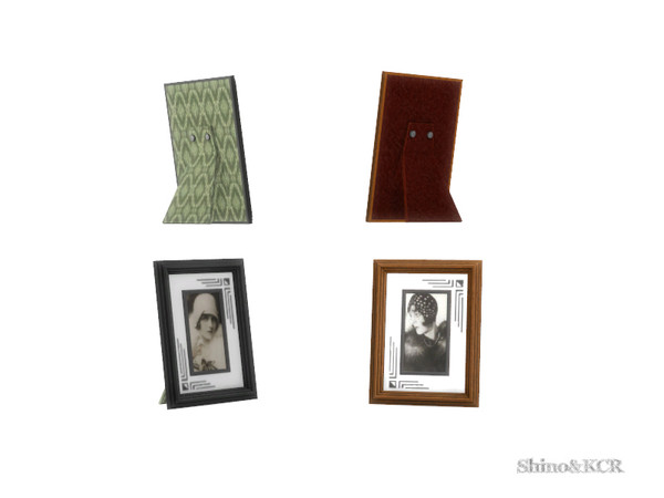 Sims 4 — Art Deco Office - Pictureframe by ShinoKCR — In Art Deco Style, Ornaments on the Paspartou, Nice Lady from the