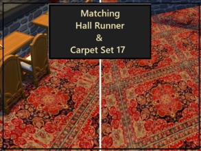Sims 4 — Hall Runner & Carpet Set 17 by abormotova2 — Matching Hall Runner and Carpet Set 17