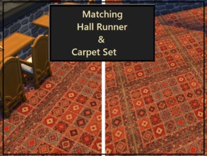 Sims 4 — Hall Runner & Carpet Set 18 by abormotova2 — Matching Hall Runner and Carpet Set 18