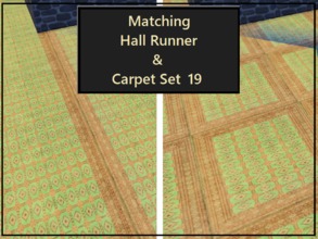 Sims 4 — Hall Runner & Carpet Set 19 by abormotova2 — Matching Hall Runner and Carpet Set 19