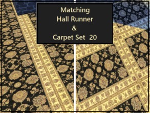 Sims 4 — Hall Runner & Carpet Set 20 by abormotova2 — Matching Hall Runner and Carpet Set 20