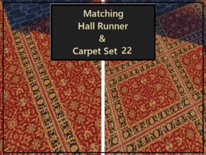 Sims 4 — Hall Runner & Carpet Set 22 by abormotova2 — Matching Hall Runner and Carpet Set 22