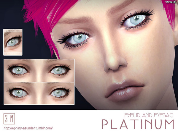 Sims 4 — [ Platinum ] - Eyelid and Eyebag by Screaming_Mustard — A new shape of eye lid with eye bag wrinkles for a more