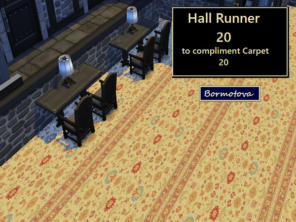 Sims 4 — Hall Runner 21 by abormotova2 — Hall Runner to match Carpet 21