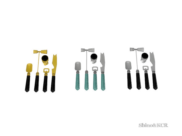 Sims 4 — Art Deco Home Bar - Bar Tools by ShinoKCR — wonderful handcrafted Details, Brass, Ceramic Handles