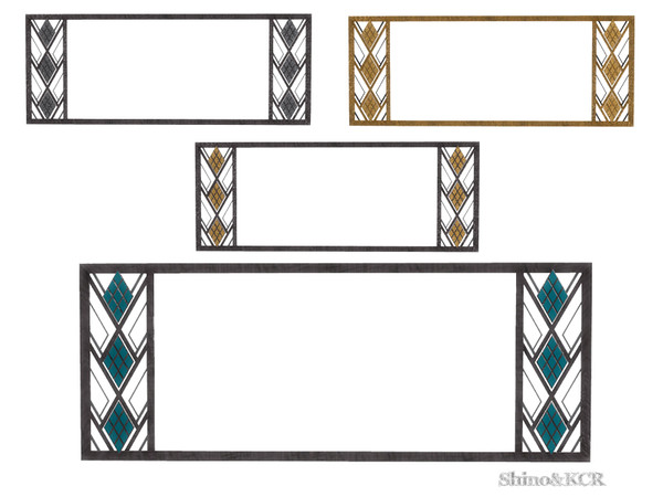 Sims 4 — Art Deco Home Bar - Mirror by ShinoKCR — Frame handcrafted with Art Deco Ornaments