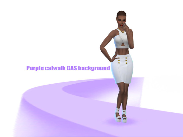 Sims 4 — Purple Cat Walk CAS Background by Vyuna — Purple version of the Cat Walk background for your CAS! comes in a