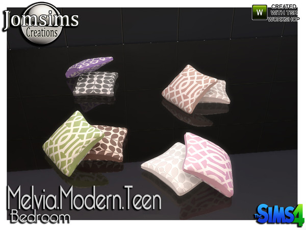 Sims 4 — melvia modern teen cushions floor deco by jomsims — melvia modern cushions floor deco