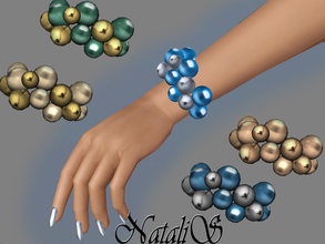 Sims 3 — NataliS TS3 Giant pearls and beads bracelet FA-FE by Natalis — The original jewelry - a giant imitation pearls