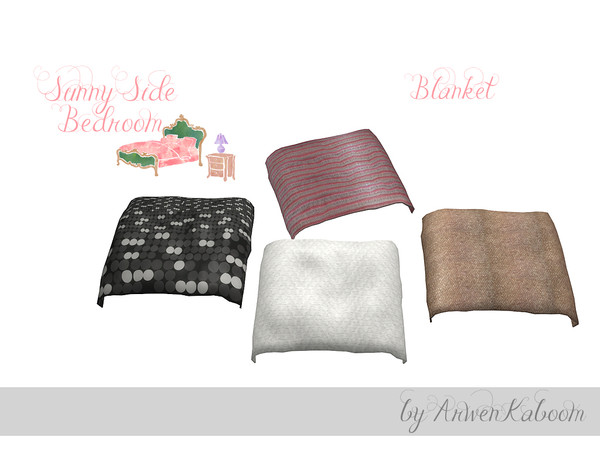 Sims 4 — Sunny Side - Blanket by ArwenKaboom — Sunny side blanket in four recolors. 