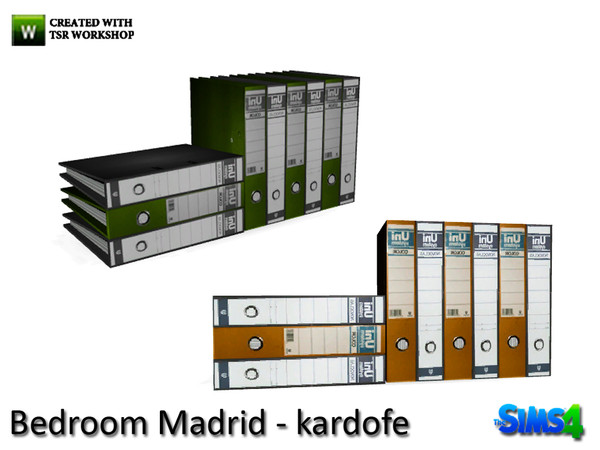 Sims 4 — kardofe_Bedroom Madrid_Filers by kardofe — Group file folders, decorative