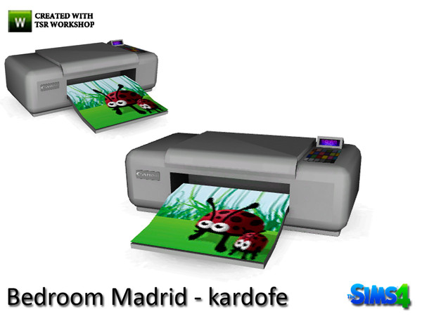 Sims 4 — kardofe_Bedroom Madrid_Printer by kardofe — Decorative printer