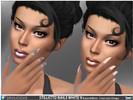 Sims 4 — Stiletto Nails White V by Devilicious — NEEDS SINTIKLIA'S MESH!!!