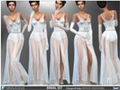 Sims 4 — Bridal Set by Devilicious — Dress: in 2 variations(1 full skirt and 1 with split), 2 colors, 1 file - 4 dresses