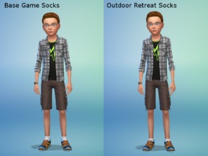 Sims 4 — Outdoor Retreat Socks Conversion for Children(Unisex) by Dragonbowl5672 — Outdoor Retreat needed A conversion of