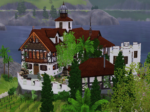 Sims 3 — Aeolica Villa by wiederhoren2 — Stunning fort with vineyard, church and living quarters. 