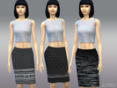 Sims 4 — Black&White skirt by JustMoose — Elegent black&amp;white skirt prefect for your sophisticated sim.