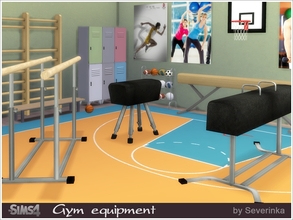Sims 4 — Gym equipment set by Severinka_ — Set large objects and furniture of sports equipment, to decorate the gym. All