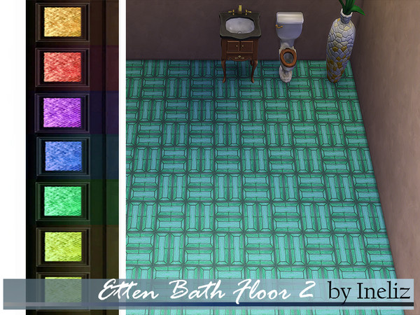 Sims 4 — Etten Bath Floor 2 by Ineliz — Bathroom linoleum in 6 colors. 