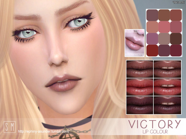 Sims 4 — [ Victory ] - Lip Colour by Screaming_Mustard — Just a simple and gentle lip colour for your Simmies to wear any