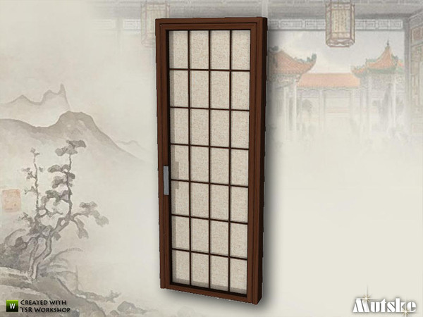 Sims 4 — Tokyo Door 1x1 by Mutske — Asian style door. Made by Mutske@TSR. 