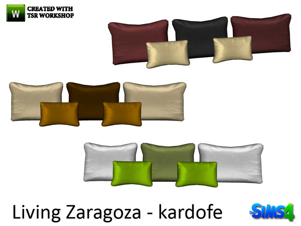 Sims 4 — kardofe_Living Zaragoza_Cushions by kardofe — Set of cushions placed on the sofa 