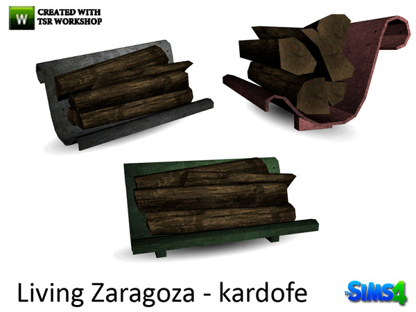 Sims 4 — kardofe_Living Zaragoza_Firewood by kardofe — Metal bowl to always have some wood by hand