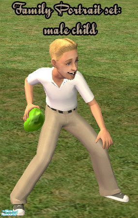 Sims 2 — Family Portrait Set - Child Male Top by buckeye906 — Although this family of sims may not be the most