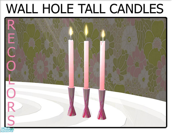 Sims 2 — Wall Hole Tall Candles  by linegud — A set of recolors of my tall candles from my wall hole knick knack set. Use