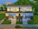 Sims 4 — Hillsdale Twins by MadesiMarsh — Each house has two bedrooms and one bathroom, which makes four bedrooms and two