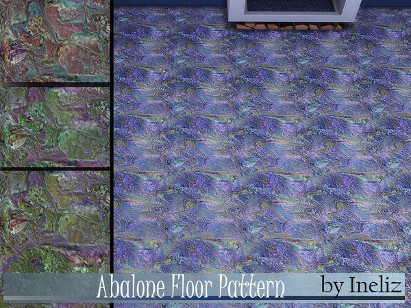 Sims 4 — Abalone Floor Pattern by Ineliz — A set of seamless abalone shell texture for floors. Comes in 4 colors. Enjoy!
