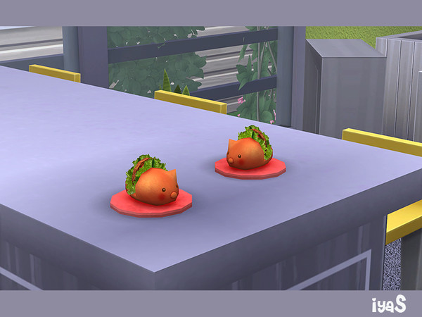 Sims 4 — Little Pig Sandwich by soloriya — Appetizing little pig sandwich with lettuce. Part of Kawaii set. Category: