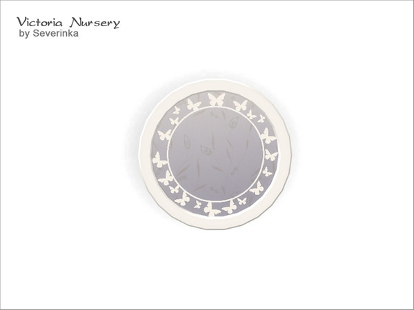 Sims 4 — [VictoriaNursery] Mirror with butterflies by Severinka_ — Wall round mirror with butterflies a set of 'Victoria