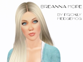 Sims 3 — Breanna Hope by Prickly_Hedgehog — Breanna moved to Simland to find her perfect mate. She's blonde with aqua