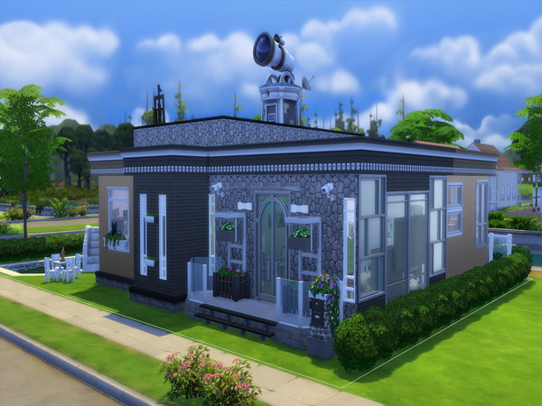 Sims 4 — Simple Abode by GreyLadyHelenaR — This is a cozy home for your single Sims! It has a living room, a kitchen with