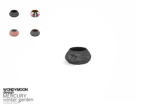 Sims 4 — Mercury Decorative Bowl by wondymoon — - Mercury Winter Garden - Decorative Bowl - Wondymoon|TSR -