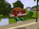 Sims 3 — Red Boxed by TigerSimming — Cute starter home featuring one bedroom, one bathroom in shades of red.