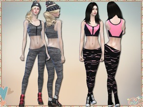 Sims 4 — 'Glamorise' Sports Set - Get To Work needed by Simlark — Your sims will be ready for intense, high-impact