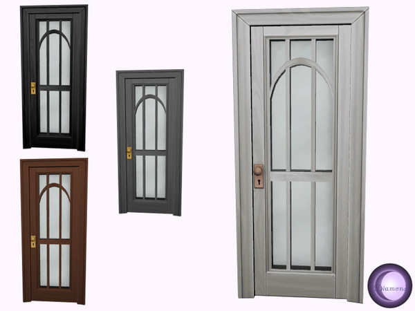 Sims 4 — Angelic Back/Side Door 2x1 by D2Diamond — Back or side door that takes two tiles. Comes in the basic colors of