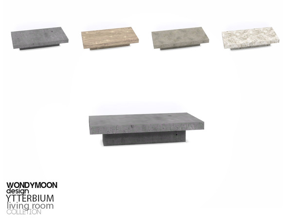 Sims 4 — Ytterbium Coffee Table by wondymoon — - Ytterbium Living Room - Coffee Table - Wondymoon|TSR - Creations'2016