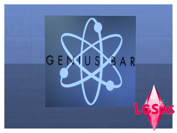 Sims 4 — Apple Genius Bar Decal by LCSims — I created this Genius Bar Decal to go in the Apple Store Retail Lot that I've